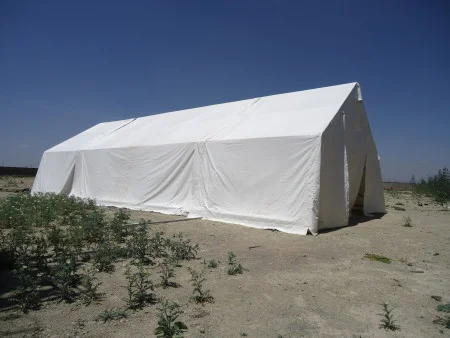 Large Storage tent for temporary warehousing.