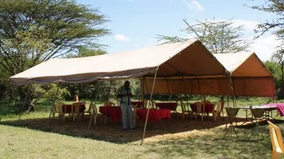 Mess tent In Kenya and East Africa