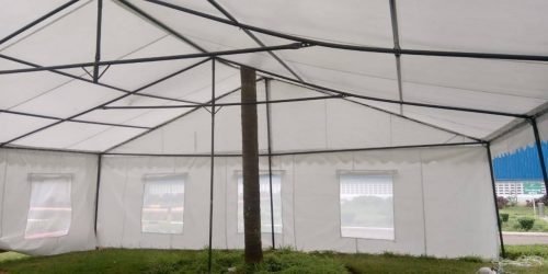 party tent in white by tarpo industries